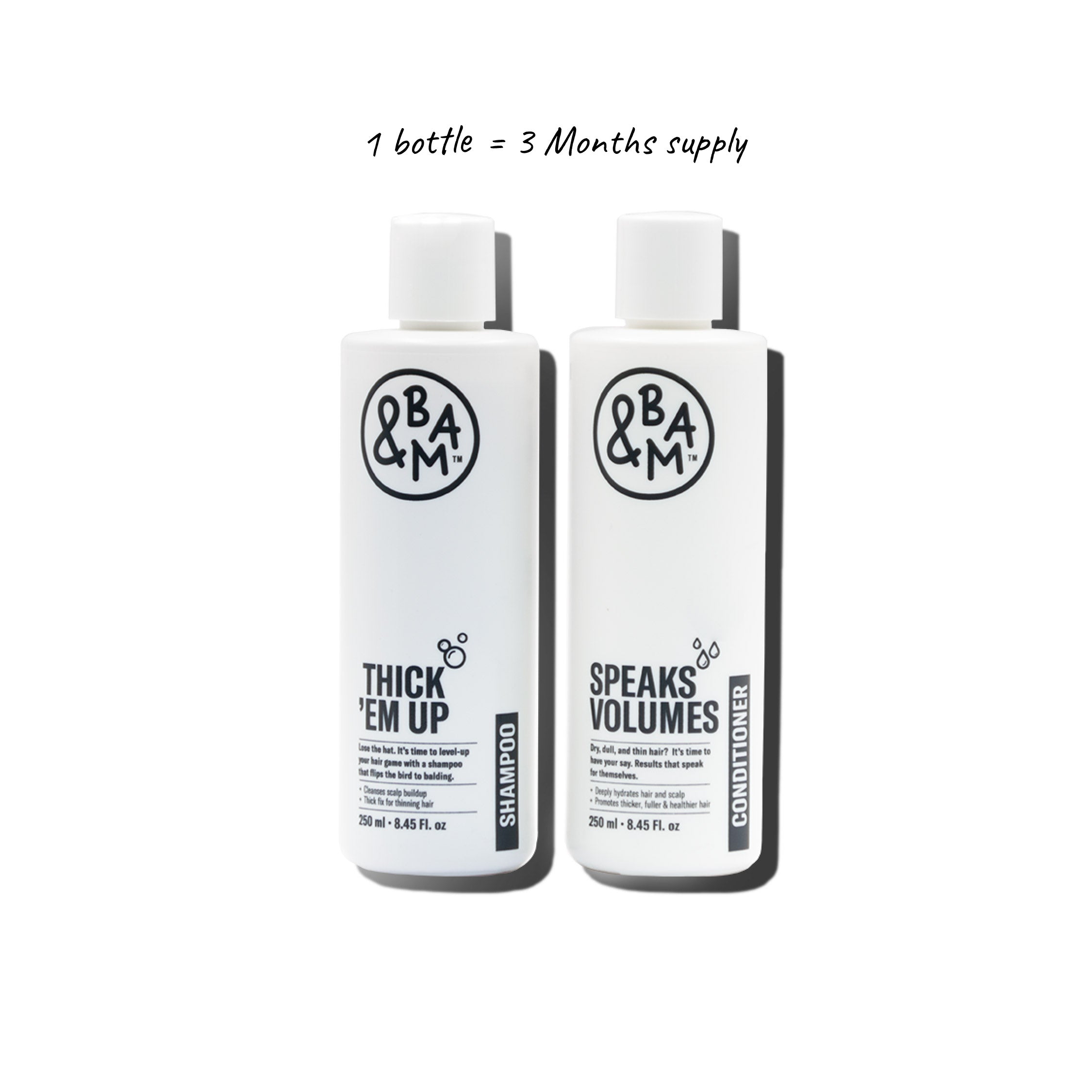 Thickening Shampoo [250ml] & Thickening Conditioner [250ml] Combo - Quarterly